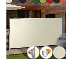 Paravent Extérieur Rétractable pour Jardin, Balcon, Terrasse - Taille et Couleur au Choix 160x300cm, 180x300cm, 200x300cm - Auvent Store latéral, Brise-Vue, Abri Soleil