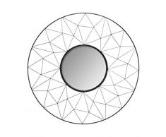 Atmosphera - Miroir en métal Graphique Noir D50 cm