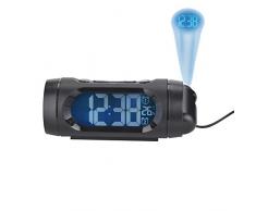 ZHAOFENGE-Horloge Pendules Personnalité Simple Projection Radio créative Lit de Chevet Lumineux