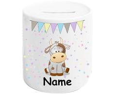 Shirtinstyle Tirelire Tirelire, Motifs Enfantins, Guirlande, Guirlande, Étoiles, Enfants, Chambre denfants Déco, Coussin Décoratif avec Remplissage, Motif, Logo - Tirelire Vache Taureau