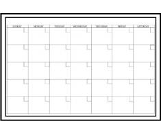 Wallpops Calendrier mensuel Mural Auto-adhÃ©sif Blanc 91,4 x 61 cm