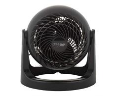 Iris Ohyama, Ventilateur de table puissant et silencieux, angle réglable à 360° - Woozoo PCF-HE15 - Noir, 18,2 x 25,2 x 25,6 cm