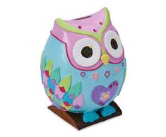 Wobbly Jelly - Jolie Tirelire Chouette et Forêt Enchantée pour Enfants - Tirelire Enfant Pailletée Peinte à la Main