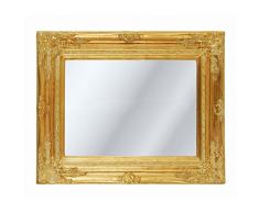 MIROIR BAROQUE CADRE HENRI | doré, 47x37 cm, bois | miroir mural, antique