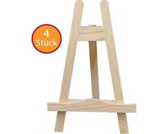 YooKreativ Lot de 4 Chevalet de Table Hauteur : 25 cm Largeur : 16 cm Mini chevalet en pin