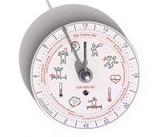 Helios Hora Lux C Horloge Solaire avec Horloge intérieure en Porcelaine