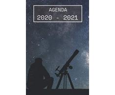 Agenda 2020 - 2021: Agenda scolaire espace 2020 - 2021 - standard Primaire - Collège - Lycée - Etudiant - d’août à août - avec calendrier des vacances scolaires par zones et jours fériés