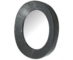 chemin_de_campagne Miroir Œil de Bœuf Ovale en Zinc 53 cm