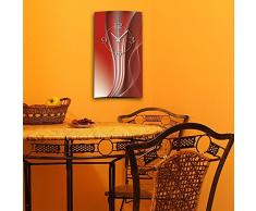 Dixtime 3DS-0019 Horloge murale design et abstraite Rouge cuivré