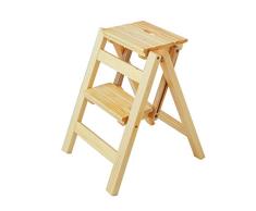 LHNLY-Stepladder Marchepied Escabeau Pliant 2 marches en Bois léger et Pliable pour Enfant Adulte pour bibliothèque Loft Cuisine Décoration de la Maison - Capacité 150kg