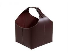 Porte-revues en cuir Marron