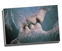The Kiss contemporain Impression sur toile Décoration murale Tableau Impressions sur toile Grand format A1 76,2 x 50,8 cm (76.2 cm x 50.8 cm)