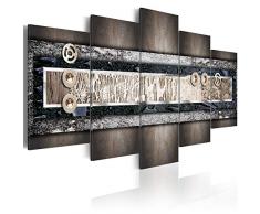 murando - Tableau Acoustique Abstrait 200x100 cm Impression sur Toile Image 5 Pieces Tableaux murals Absorption Acoustique Tableau Decoration Murale 020101-155