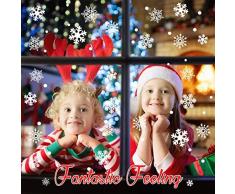 Sinwind 162 Pcs Noël Autocollants Fenetre NoëL Décoration Stickers Noel Deco Fenetre Décoration Fenetre Noel Deco pour Accueil/Boutique Décorations Autocollant Amovibles Statique Autocollants