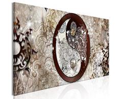murando Impression sur Toile intissee Astratto 120x40 cm Impression sur Toile intisse 1 Piece Tableau Liege Absorption Acoustique Tableau Decoration Murale Yin Yang p-A-0036-b-a