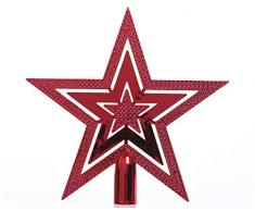 Cimier de sapin Etoile Brillante Rouge