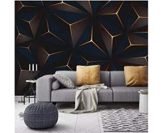 Papier peint mural autocollant mural Personnalisé 3D Photo Papier Peint Mural Moderne Lignes Dorées Abstrait Géométrique Salon TV Fond Mur Imperméable Toile Peinture