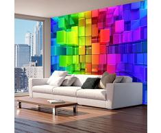 murando – Papier peint intissé – 400x280 cm – Papier peint – Trompe l oeil - Tableaux muraux – Déco – XXL– coloré dice optique 3D f-A-0364-a-a