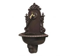 chemin_de_campagne Grande Fontaine Murale en Fonte Aluminium Marron 75 cm x 44 cm