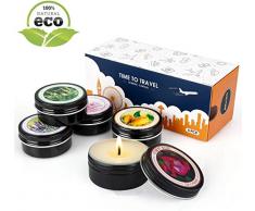 Albrillo Bougies Parfumées - 5 Pièces - Parfait pour Noël Valentin Anniversaire Mariage, Fait de la Cire de Sojaturelle et Huile Essentielle