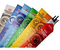 Encens Indien des 7 chakras : purification équilibrage méditation - 35 bâtonnets