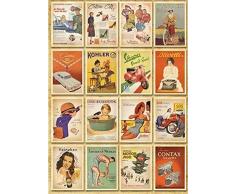 Monkeybrother 32 Stk. Vintage Vieille Europe Poster Cartes Postales de voyage