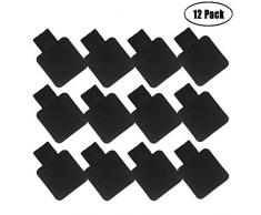 Porte-stylo 12 Passant Stylo Autocollant Porte Stylo avec Boucle a Bande Elastique Pour Ordinateurs Portables, Cahiers, Calendriers, Noir
