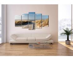 Impression sur toile - 5 Parties - largeur : 160cm, hauteur : 85cm - Image sur toile - Photo N° 2657 - plusieurs éléments - prete a suspendre - encadrée - Tableaux pour la mur - motif moderne - Décoration - pret a accrocher - tableau: EA160x85-2657