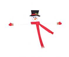 qiulip Cimier de Sapin de Noël Bonhomme de Neige Chapeau de Père Noël Décoration Nouvel an