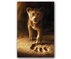 ZMK-720 Art Mural Le Roi Lion Film Affiche Mur Art Toile dimpression sur Toile Peinture Décoratif Image Papier Peint Salon Décor À La Maison @ 40X60 Cm