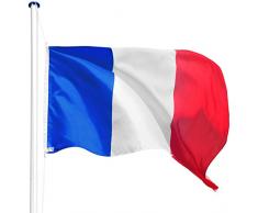 TecTake Mât de Drapeau en Aluminium 625 cm Drapeau et Corde Inclus - diverses modèles - (France | no. 402618)