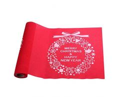De feuilles Noël Nappe de Table Imperméable Rectangulaire Motif Imprimé pour Décoration Maison Jardin 28 X 270 CM Modèle D Taille unique