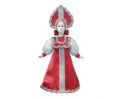 Poupée en Porcelaine Faite à la Main dans Un Costume Folklorique Traditionnel Russe 18 cm 06-24