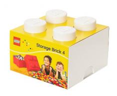 Brique de rangement LEGO 4 plots, BoÃ®te de rangement empilable, 5,7 l, blanc