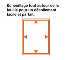 80 ex Étiquette adhésive ultra résistante en polyester BLANC MAT format 105 x 70 mm 8 par planches pour imprimante laser. Autocollant pour tout support mat lisse (plastique, verre, métal) résistante à l'humidité et la chaleur.