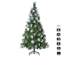 Feerie Christmas Sapin de Noël Artificiel Semi-floqué - H. 210 cm - Vert et Blanc