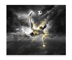 murando Papier Peint Adhésif 343x256 cm Mural Décoration Feuille Autocollante Stickers XXL Poster Tableaux Muraux Tapisserie Photo Trompe loeil Football Noir Blanc Enfant 10110907-6