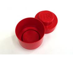 Brique de rangement LEGO 1 plot ronde, BoÃ®te de rangement empilable, 950 ml, rouge
