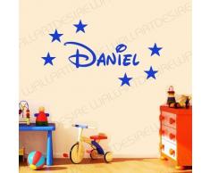Wall Art Desire Sticker mural en vinyle à personnaliser pour chambre denfant Étoiles et prénom style Disney