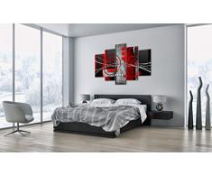 Impression sur toile - 5 Parties - largeur : 150cm, hauteur : 100cm - Image sur toile - Photo N° 0599 - plusieurs éléments - prete a suspendre - encadrée - Tableaux pour la mur - motif moderne - Décoration - pret a accrocher - tableau: EA150x100-0599