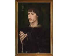 Rogier Van Der Weyden Classique Encadré Giclée Impression sur Toile-De célèbres Tableaux Beaux Arts Affiche-La Reproduction Décoration Murale Prêt à accrocher(Diptyque Ou Philippe De Croyance) #JK