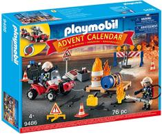 Playmobil Calendrier de lAvent Pompiers Incendie Chantier, 9486