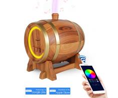 Diffuseur dAromatherapy de Musique,Diffuseur dHuile Essentielle 350ML Humidificateur Avec le Haut-parleur Bluetooth+3 Minuteries+7 Couleurs-Pour SPA/Yoga/Bureau Etc(Compatible avec Apple et Android)