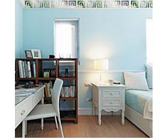 Nunubee Polystyrène Miroir Autocollants Mural DIY Art Stickers Muraux Décoration pour la Maison Modèle A Argenté