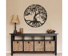 Autocollant mural motif Arbre de vie celtique, en vinyle, Vinyle, marron foncé, 36h x36w