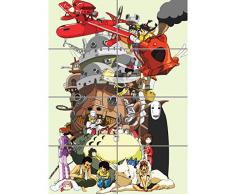 Double Gain 33 LTD Mononoke Totoro Anime Manga Art Mural Multi Panel Poster Impression 33 x 47