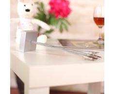 Vorcool Porte-photo de bureau 8 branches, Style arbre, Pour présenter des photos, des notes, Avec pince (Coloris argenté)