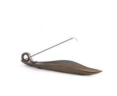 Porte-encens en forme Bouddha, style vintage, en céladon de Longquan, style temple bouddhiste, brûleur d’encens chinois en forme de bateau feuille