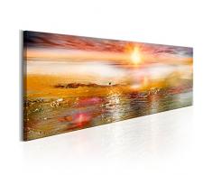 B&D XXL murando Impression sur Toile intissee 135x45 cm 1 Piece Tableau Tableaux Decoration Murale Photo Image Artistique Photographie Graphique Abstrait Mer Soleil c-A-0111-b-c