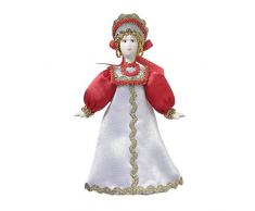 Poupée en Porcelaine Faite à la Main dans Un Costume Folklorique Traditionnel Russe 16,5 cm 06-19